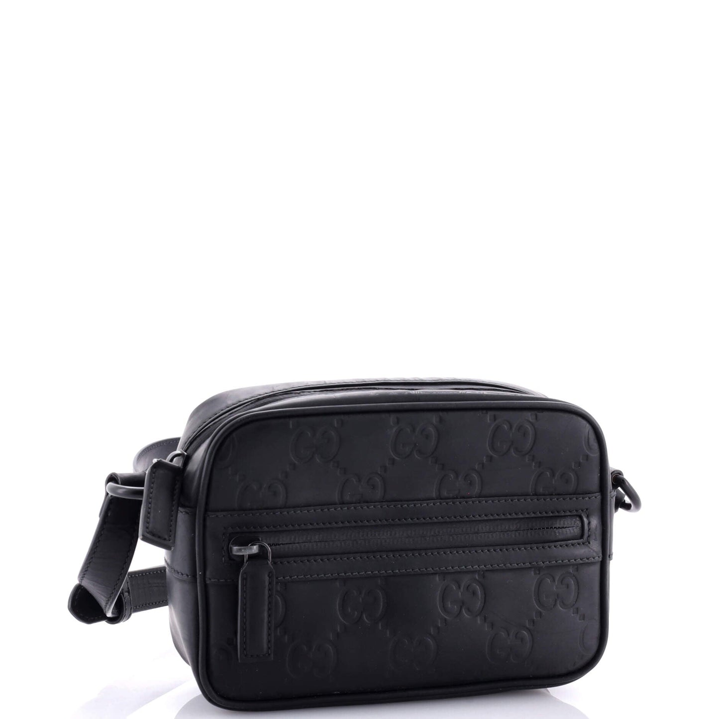 Front Zip Crossbody GG Rubber Effect Leather Mini