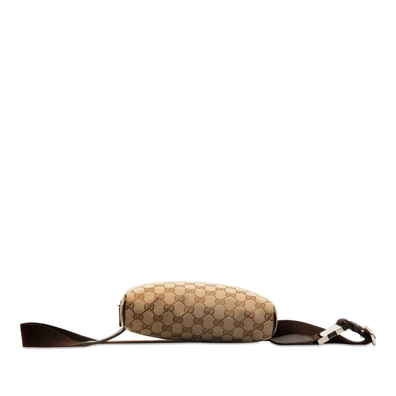 Gucci GG Canvas Body Bag Waist Bag 449174 Beige Brown Canvas Leather  Gucci