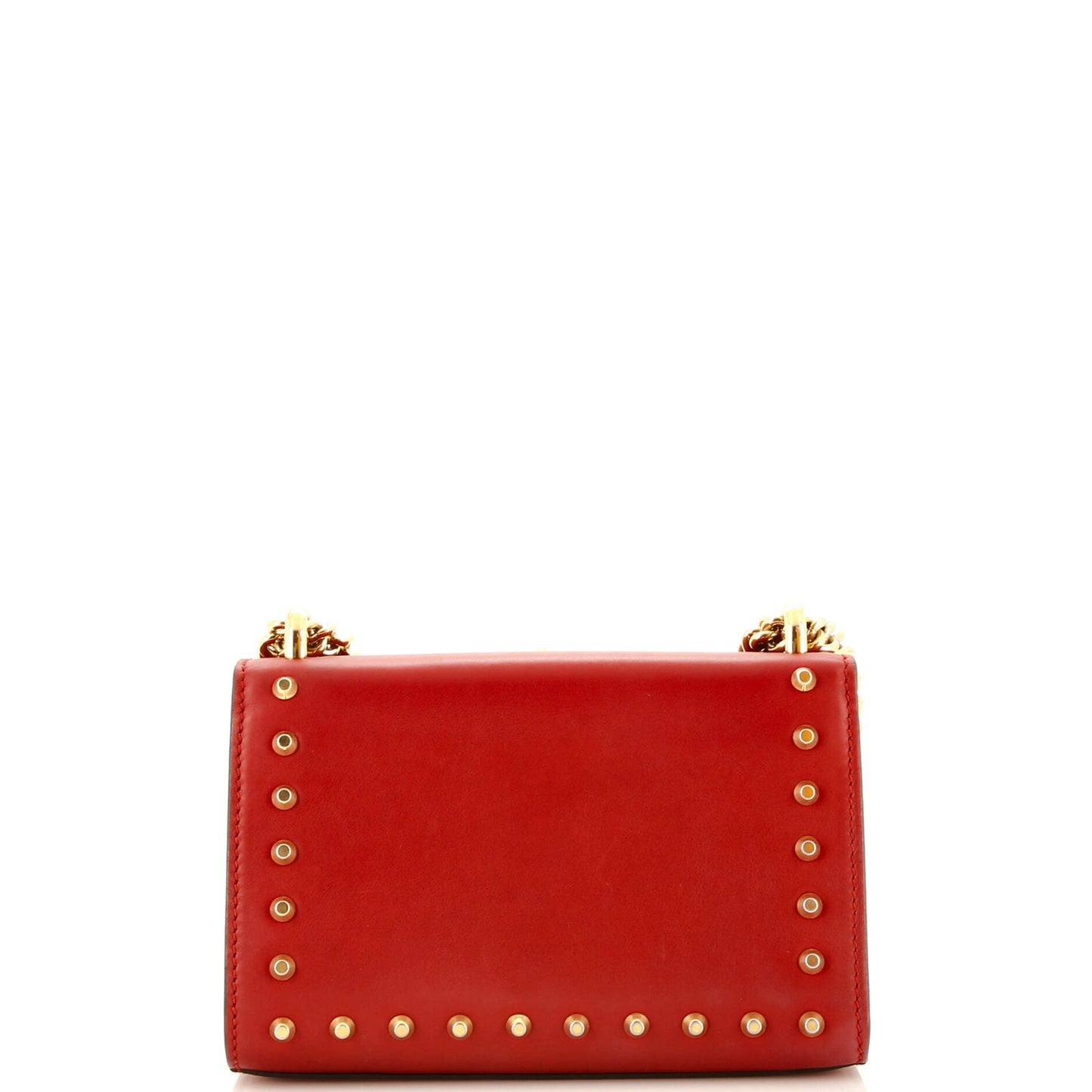 Pearly Padlock Shoulder Bag Studded Leather Small