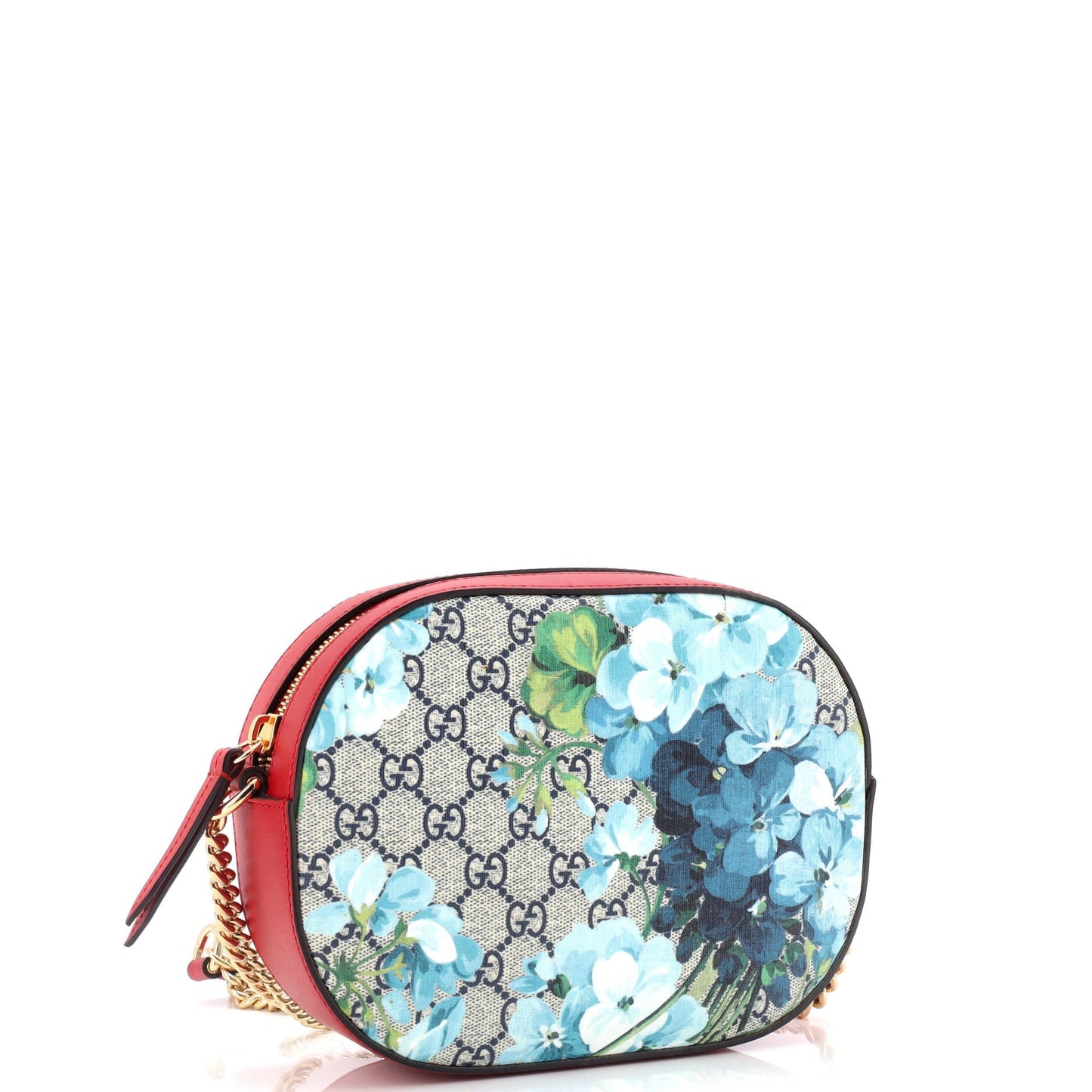 Chain Crossbody Bag Blooms Print GG Coated Canvas Mini