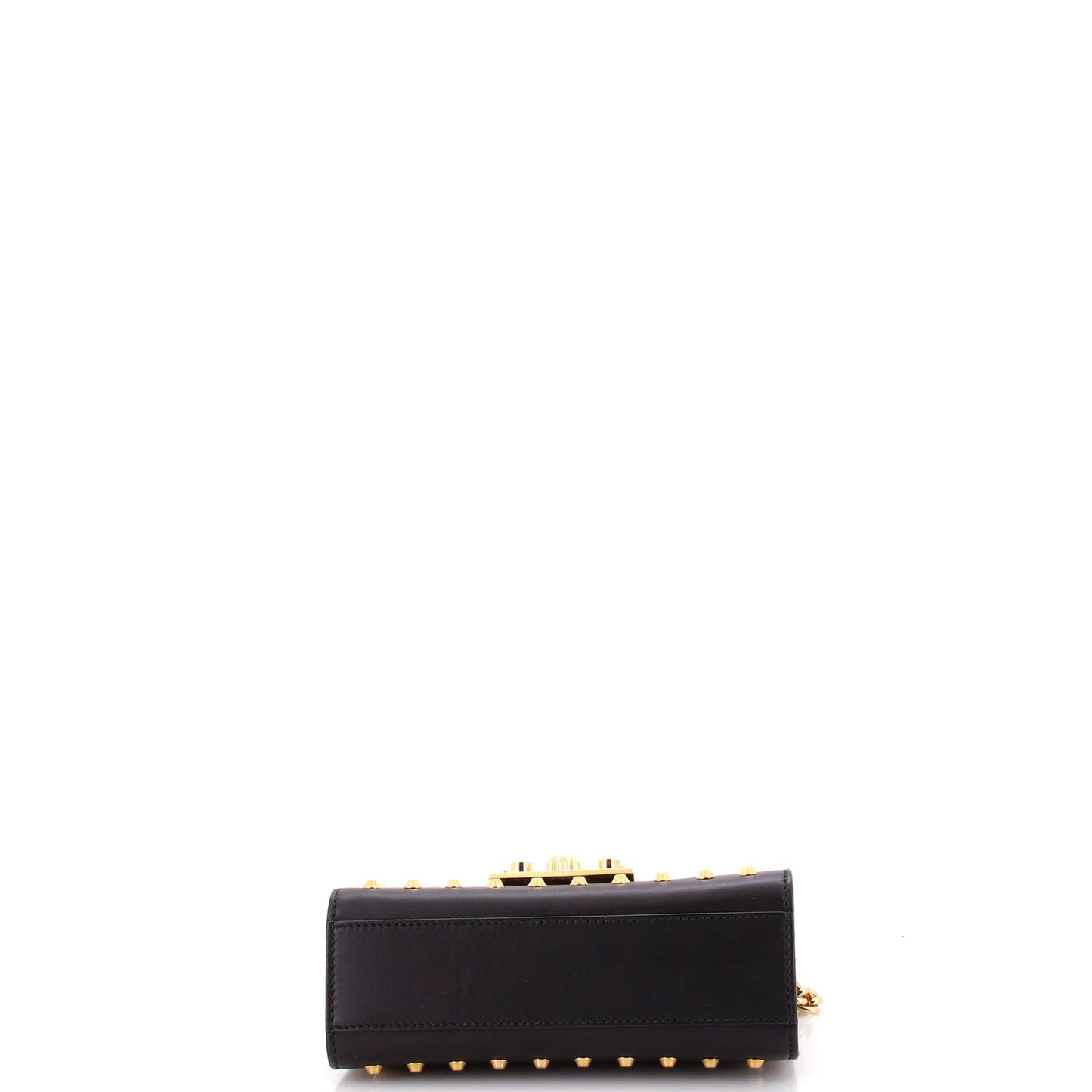 Pearly Padlock Shoulder Bag Studded Leather Small