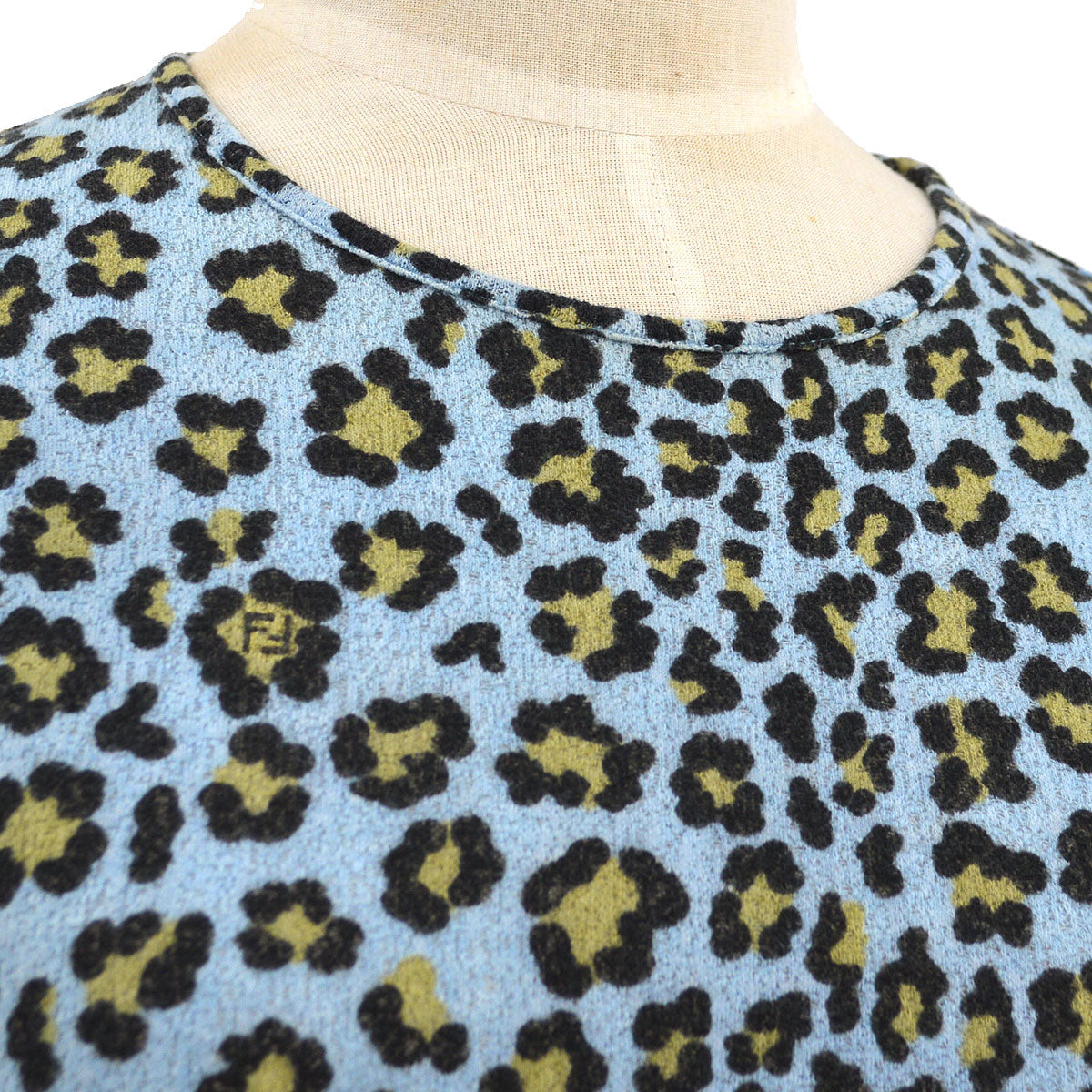 FENDI 80s leopard print round neck T-shirt #40