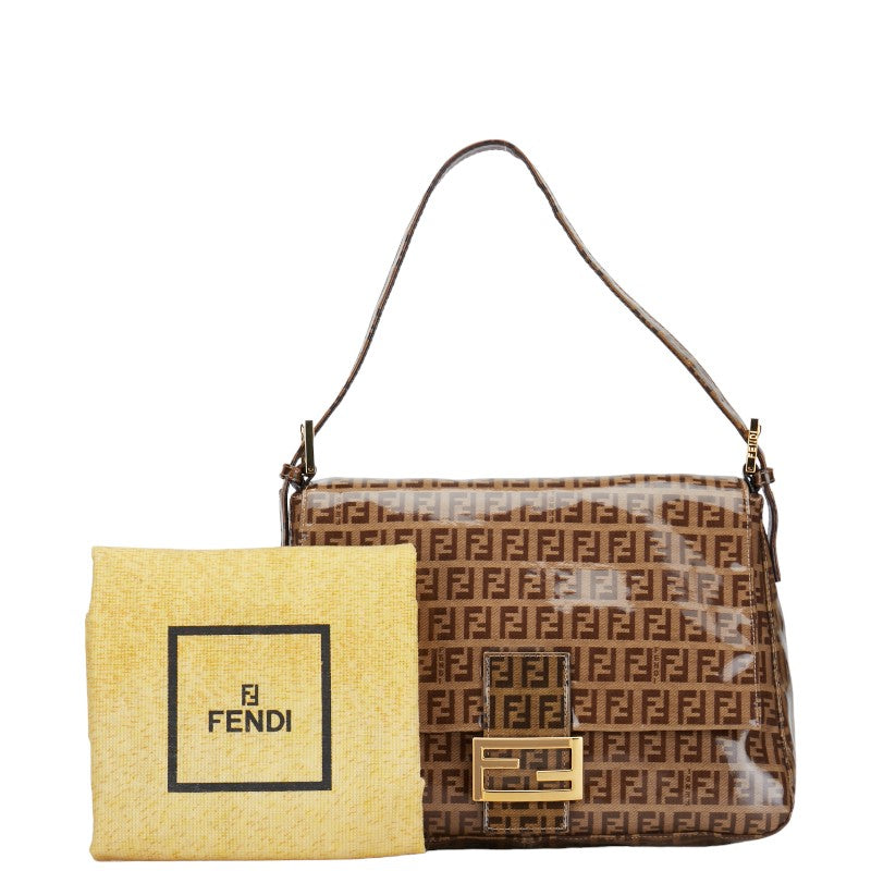 FI Zuchino MANMABACKET BAG 26325 Brown Vinyl Leather  FENDI