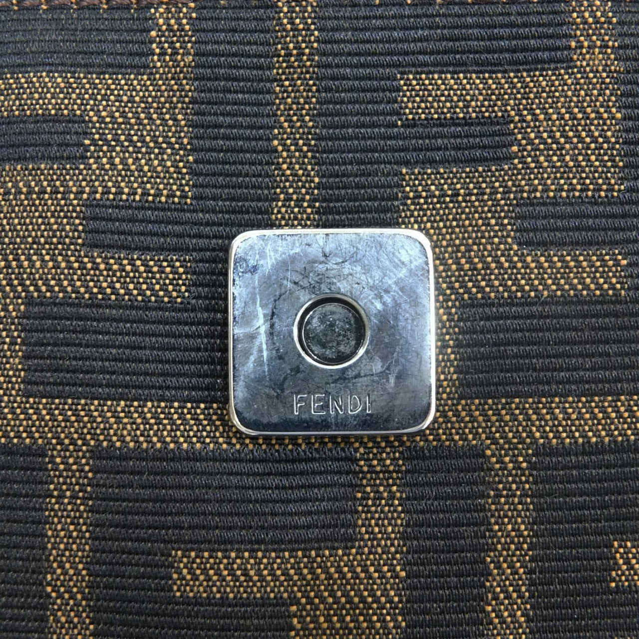 Fendi Zucca Canvas Shoulder Bag - '10s