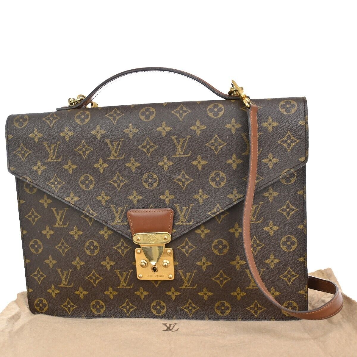 Louis Vuitton Porte Documents  Canvas Shoulder Bag ()