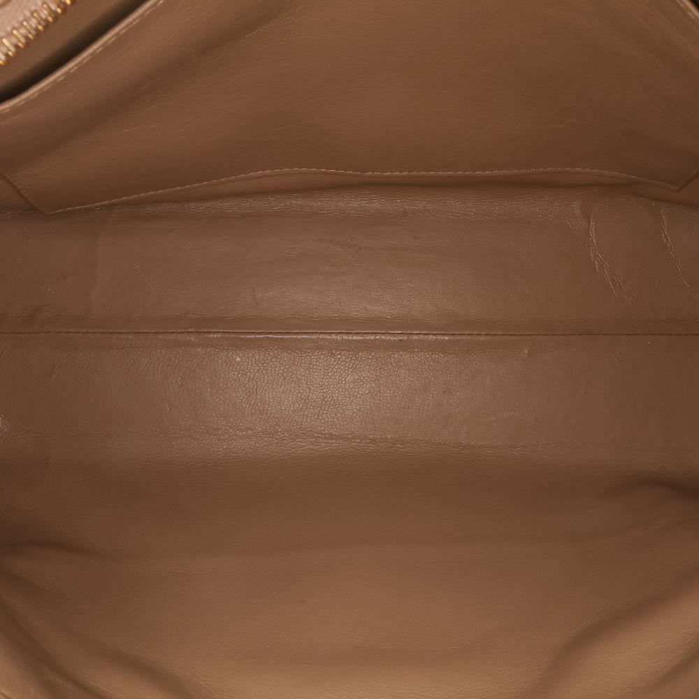 Beige Leather Chanel Crossbody Bag