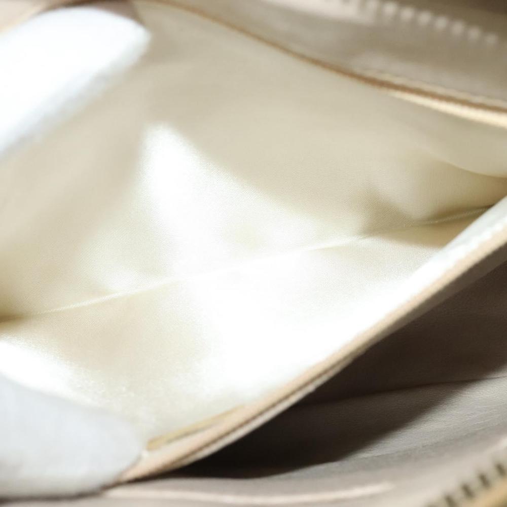 Beige Satin Chanel Crossbody Bag