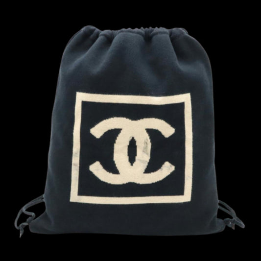 Black Cotton Chanel Backpack