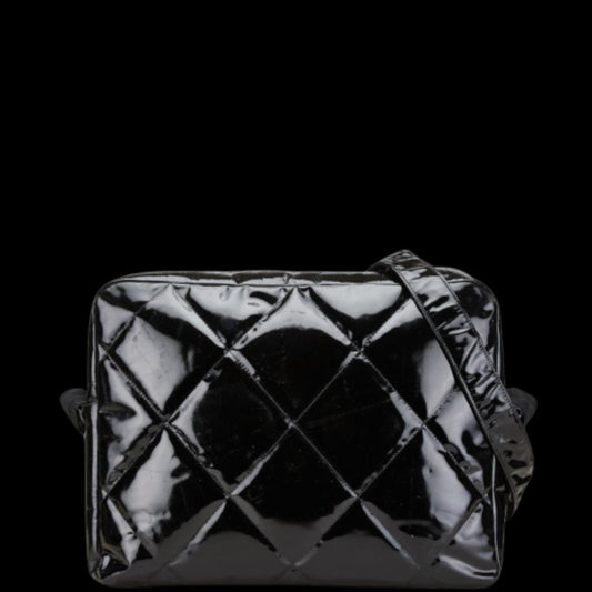 Black Fabric Chanel Crossbody Bag