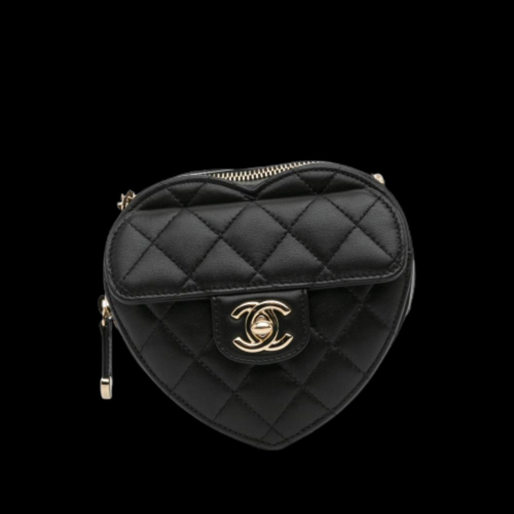 Black Leather Chanel Crossbody Bag
