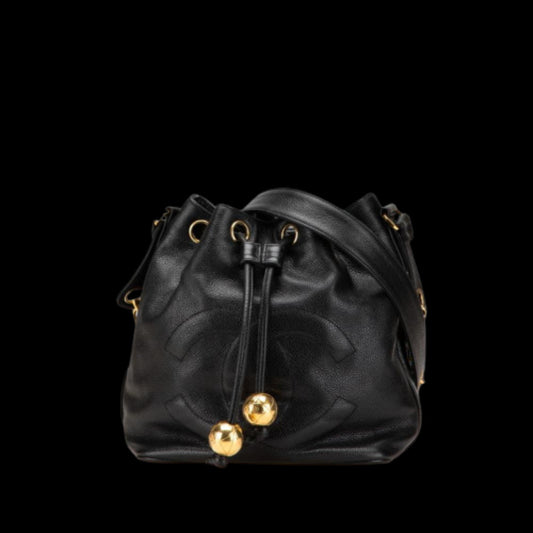 Black Leather Chanel Crossbody Bag
