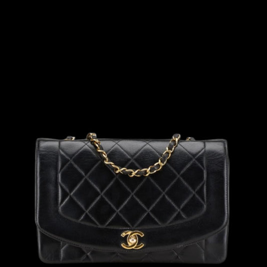 Black Leather Chanel Crossbody Bag