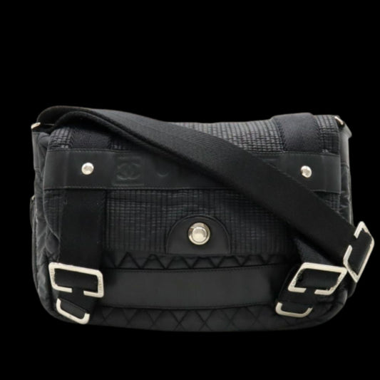 Black Leather Chanel Crossbody Bag