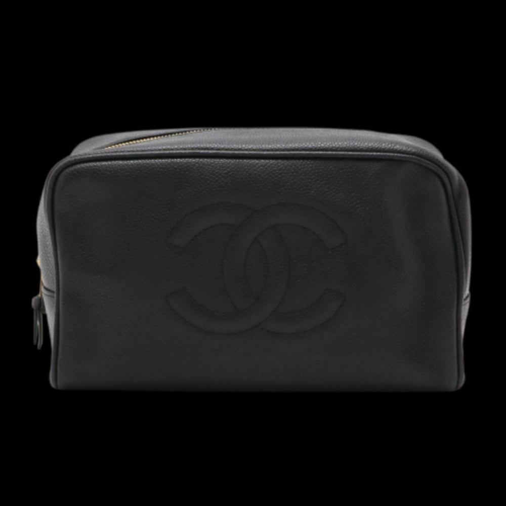 Black Leather Chanel Clutch