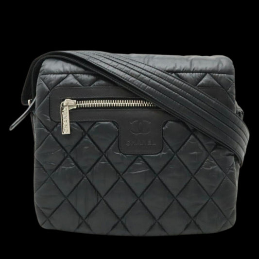 Black Leather Chanel Crossbody Bag