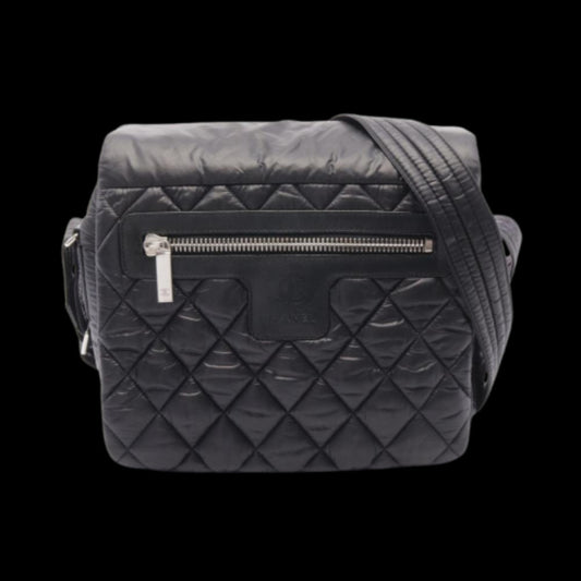 Black Leather Chanel Crossbody Bag