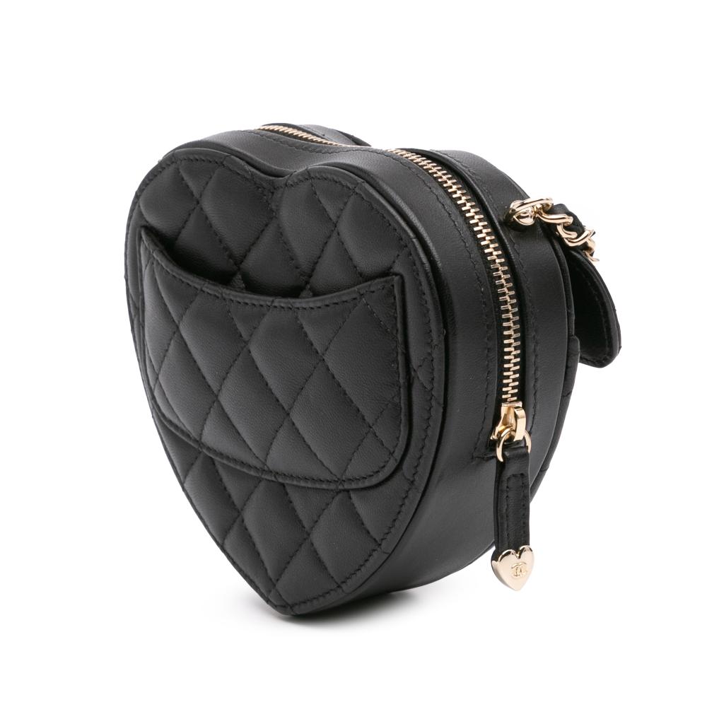 Black Leather Chanel Crossbody Bag