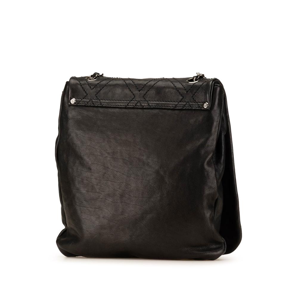 Black Leather Chanel Crossbody Bag