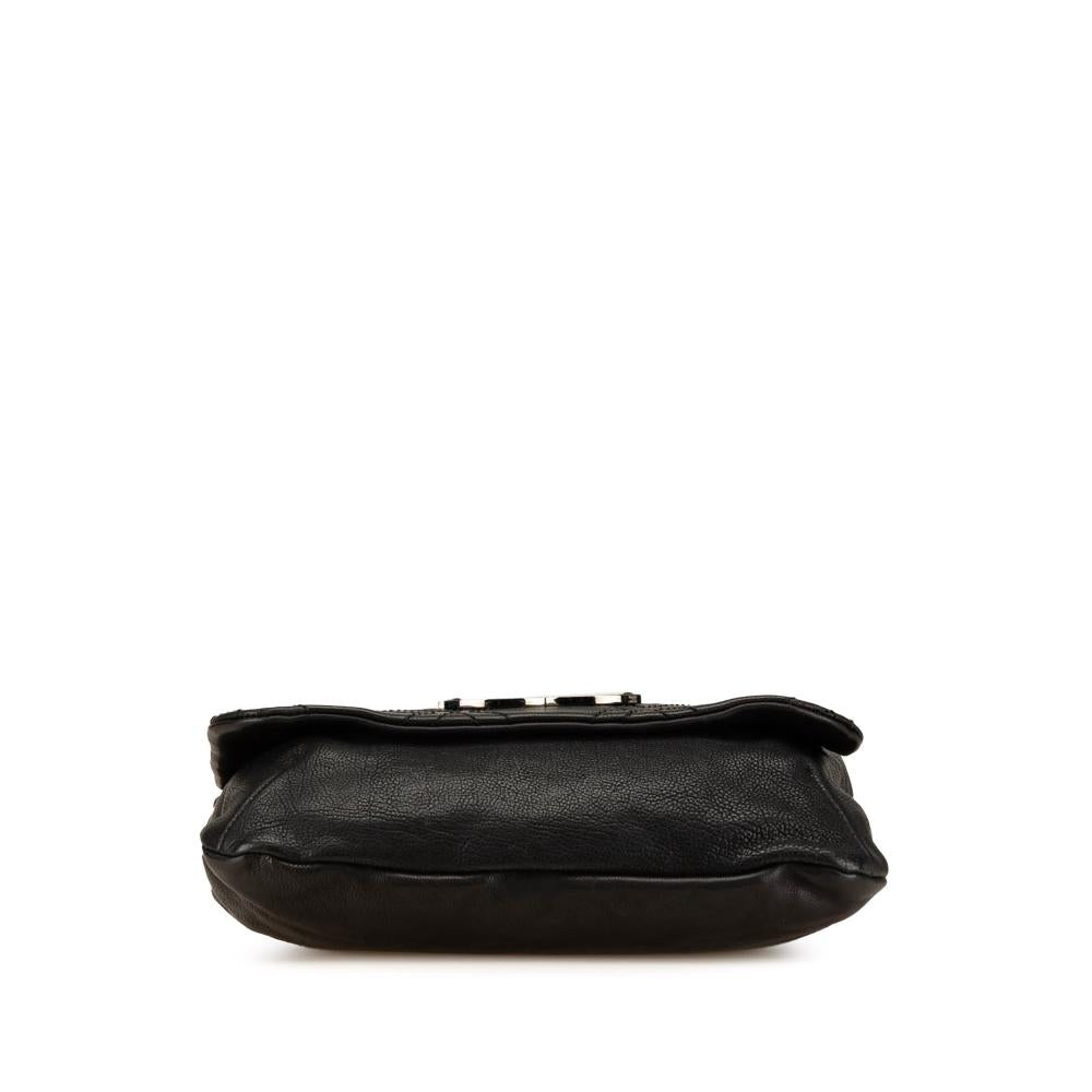 Black Leather Chanel Crossbody Bag