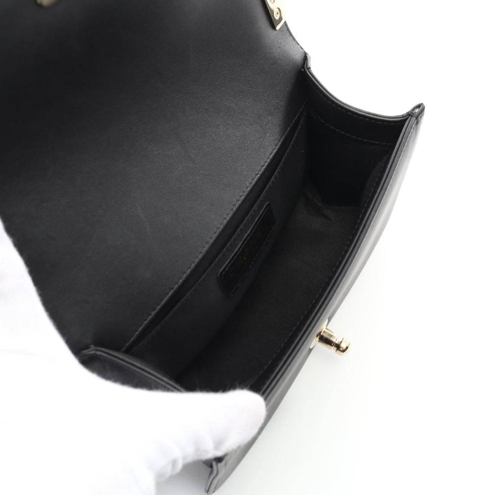 Black Leather Chanel Crossbody Bag