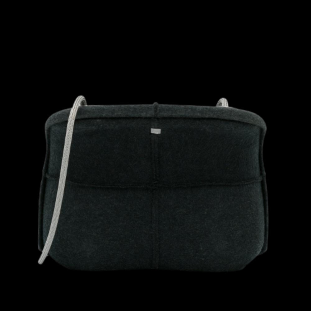 Black Wool Chanel Crossbody Bag