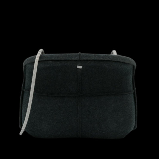 Black Wool Chanel Crossbody Bag
