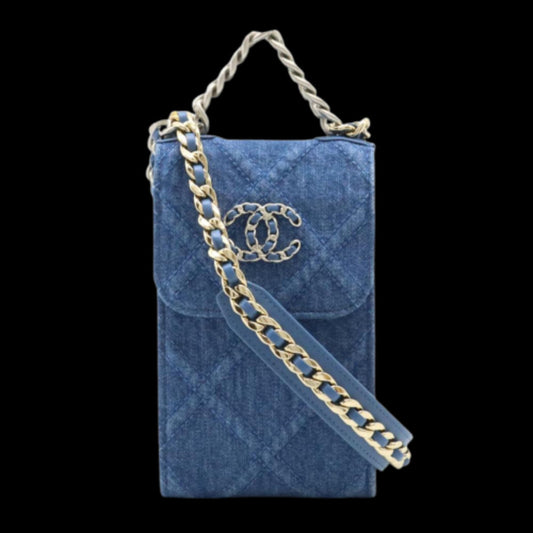 Blue Denim Chanel Crossbody Bag