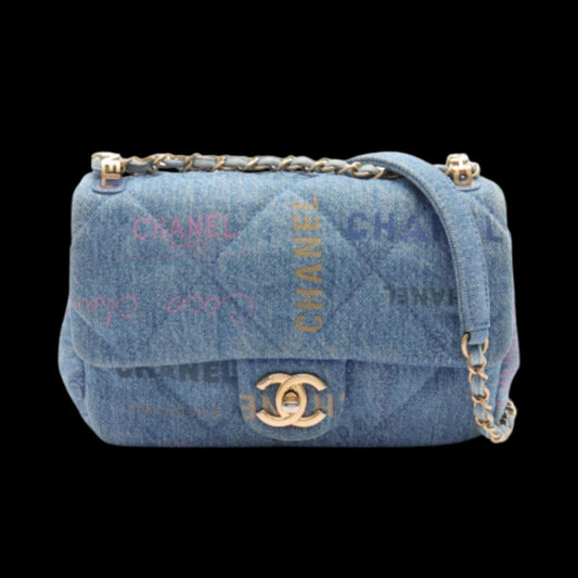 Blue Denim Chanel Crossbody Bag