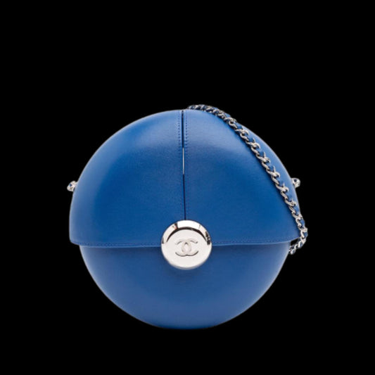 Blue Leather Chanel Crossbody Bag