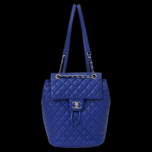 Blue Leather Chanel Backpack
