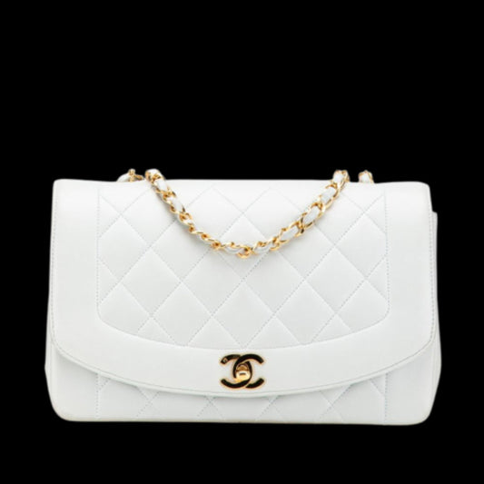 Blue Leather Chanel Crossbody Bag