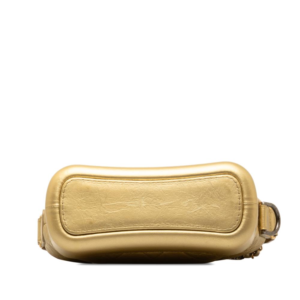 Gold Leather Chanel Crossbody Bag