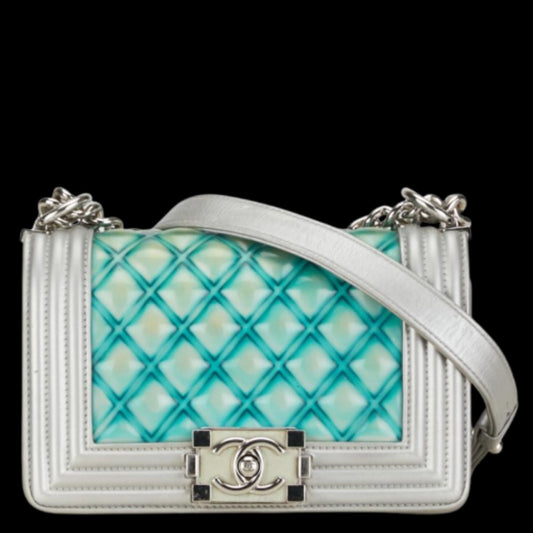 Green Leather Chanel Crossbody Bag