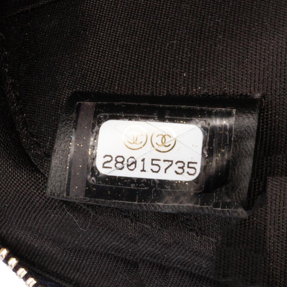 Navy Leather Chanel Crossbody Bag