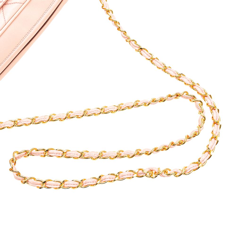 Pink Leather Chanel Crossbody Bag