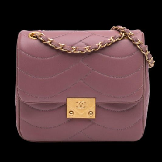 Pink Leather Chanel Crossbody Bag