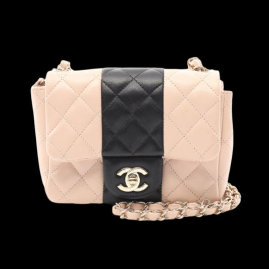 Pink Leather Chanel Crossbody Bag