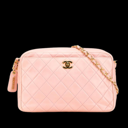 Pink Leather Chanel Crossbody Bag