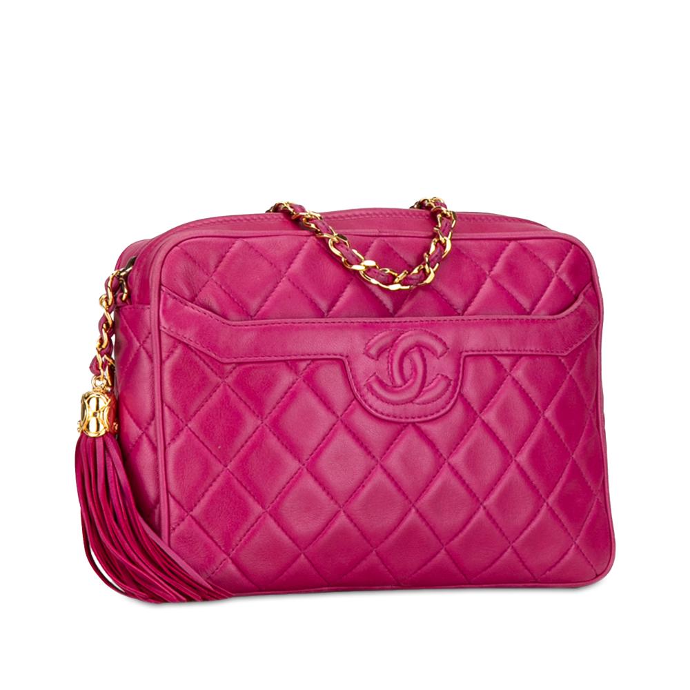 Pink Leather Chanel Crossbody Bag