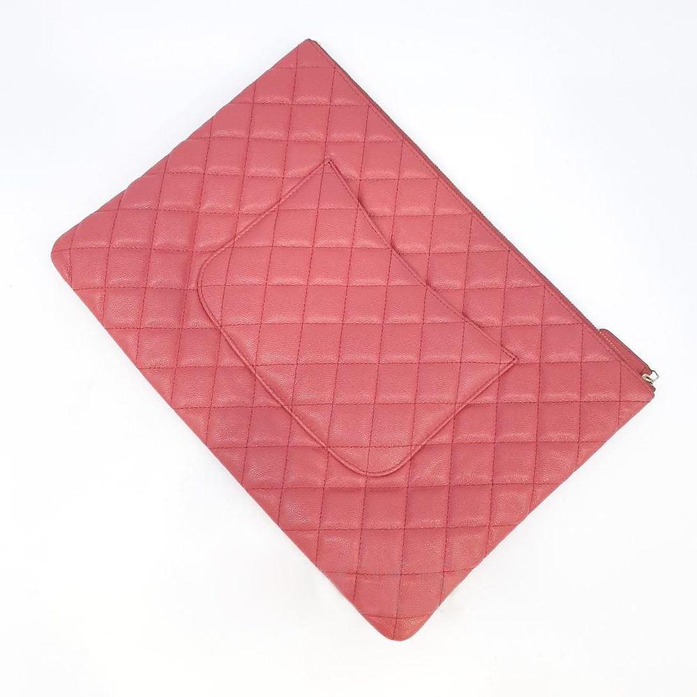 Pink Leather Chanel Clutch