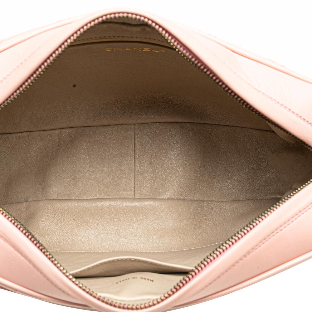 Pink Leather Chanel Crossbody Bag