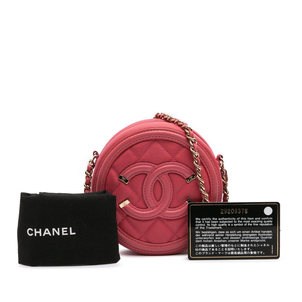 Pink Leather Chanel Crossbody Bag
