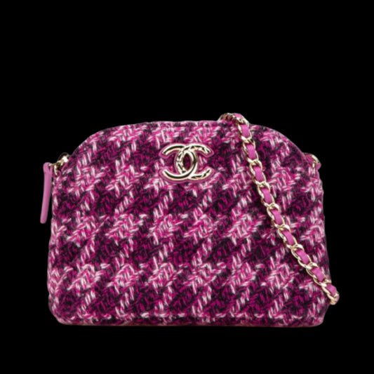Purple Canvas Chanel Crossbody Bag