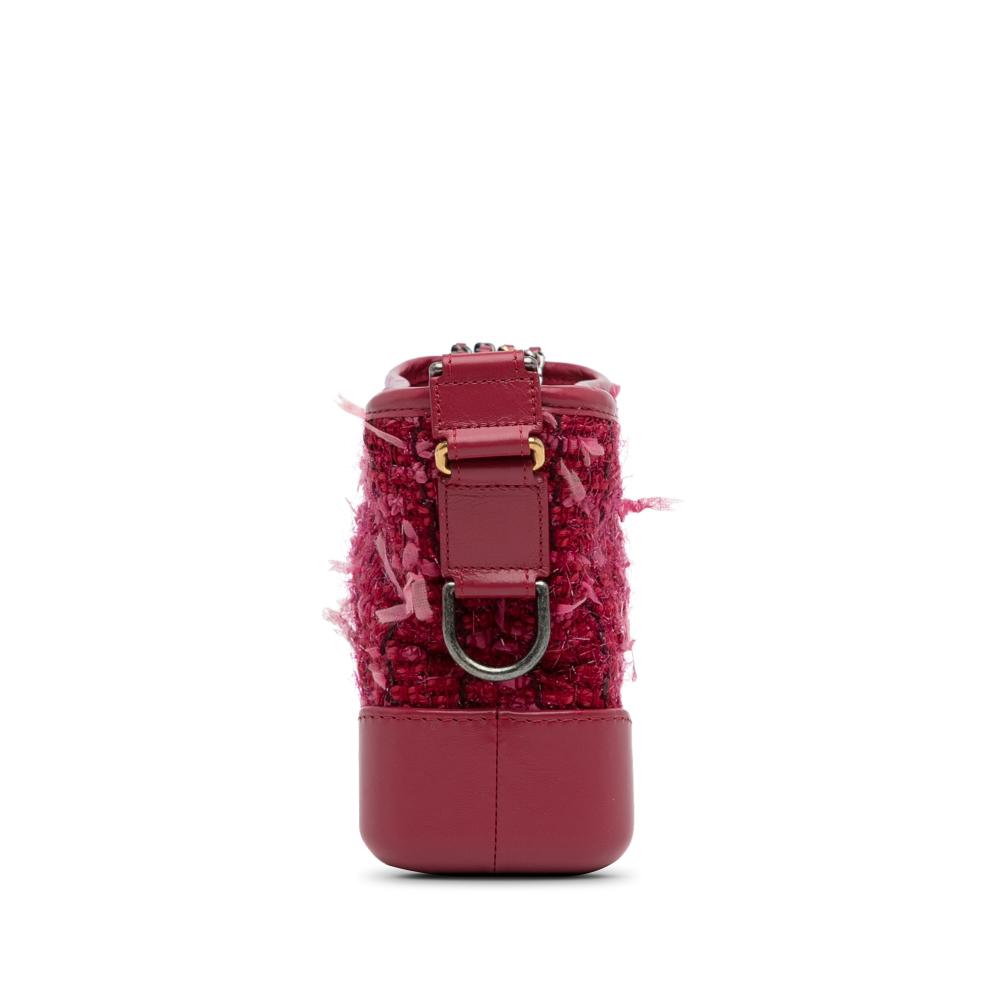 Red Fabric Chanel Crossbody Bag