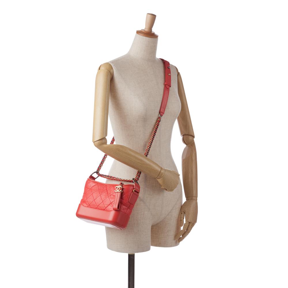 Red Leather Chanel Crossbody Bag
