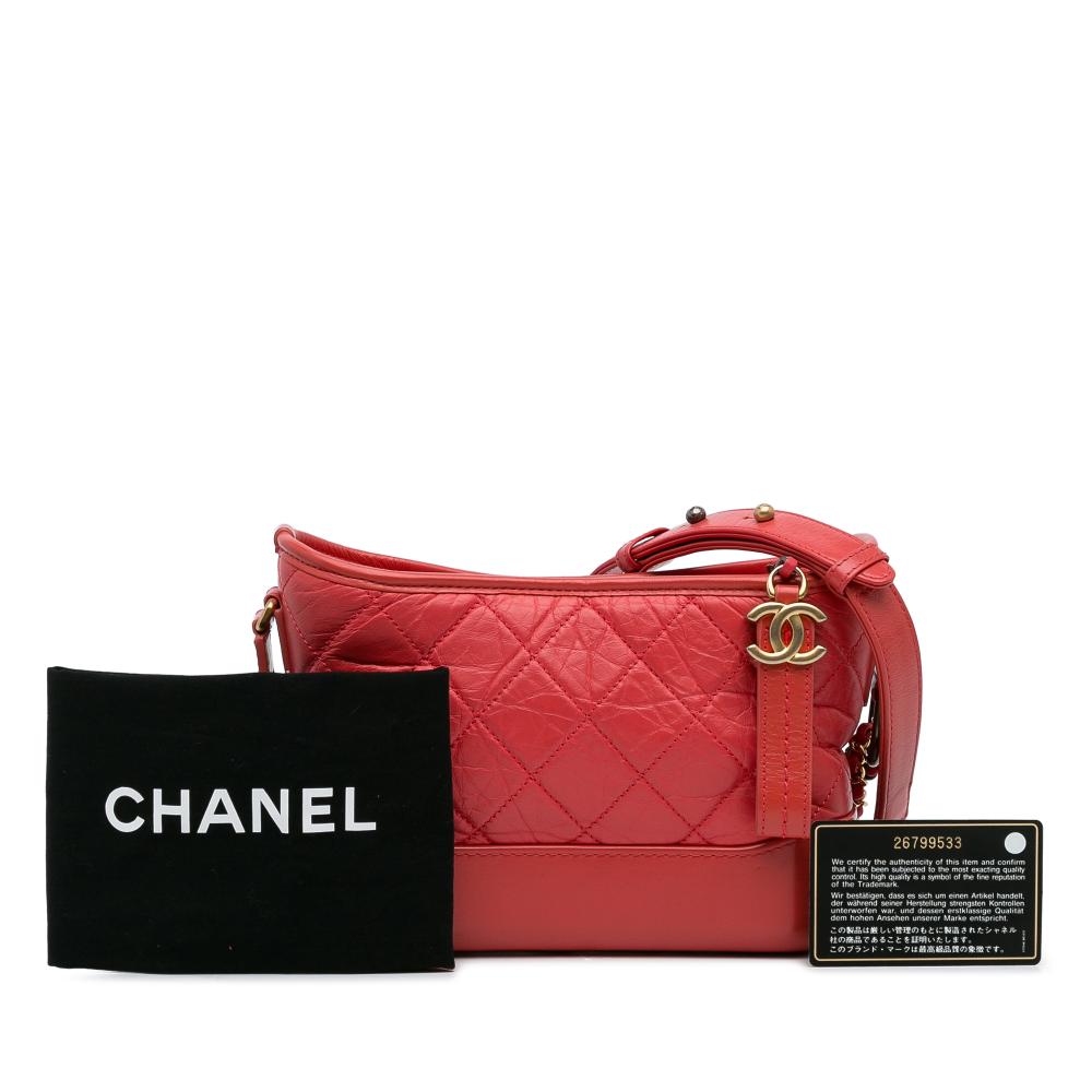 Red Leather Chanel Crossbody Bag