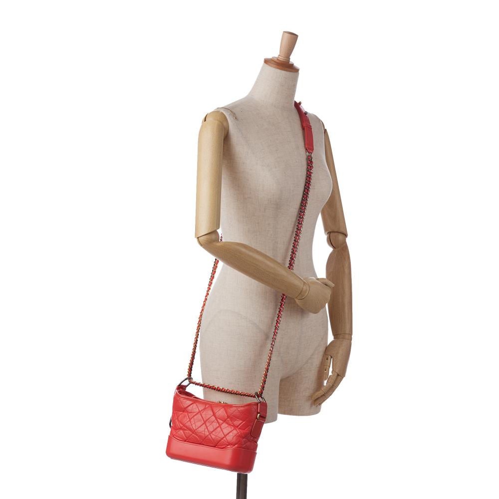 Red Leather Chanel Crossbody Bag