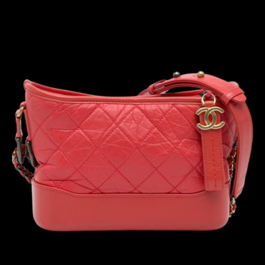 Red Leather Chanel Crossbody Bag