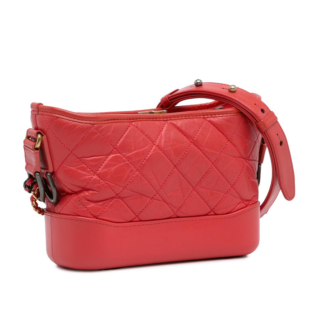 Red Leather Chanel Crossbody Bag