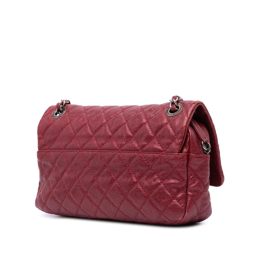 Red Leather Chanel Crossbody Bag